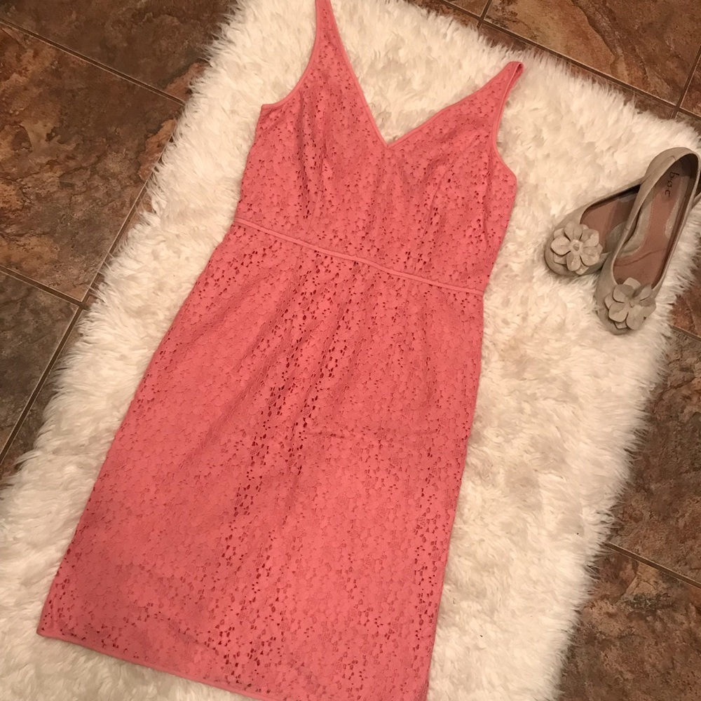ANN TAYLOR Pink Floral Sheath Dress - Picture 5 of 8